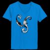 Ladies’  Junior Fine Jersey V-Neck Longer Length T-Shirt Thumbnail