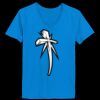 Ladies’  Junior Fine Jersey V-Neck Longer Length T-Shirt Thumbnail
