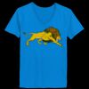 Ladies’  Junior Fine Jersey V-Neck Longer Length T-Shirt Thumbnail