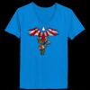 Ladies’  Junior Fine Jersey V-Neck Longer Length T-Shirt Thumbnail