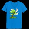 Ladies’  Junior Fine Jersey V-Neck Longer Length T-Shirt Thumbnail