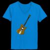 Ladies’  Junior Fine Jersey V-Neck Longer Length T-Shirt Thumbnail