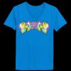 Ladies’  Junior Fine Jersey V-Neck Longer Length T-Shirt Thumbnail