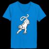 Ladies’  Junior Fine Jersey V-Neck Longer Length T-Shirt Thumbnail