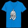Ladies’  Junior Fine Jersey V-Neck Longer Length T-Shirt Thumbnail