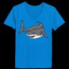 Ladies’  Junior Fine Jersey V-Neck Longer Length T-Shirt Thumbnail