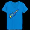 Ladies’  Junior Fine Jersey V-Neck Longer Length T-Shirt Thumbnail