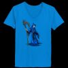 Ladies’  Junior Fine Jersey V-Neck Longer Length T-Shirt Thumbnail