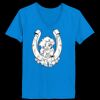 Ladies’  Junior Fine Jersey V-Neck Longer Length T-Shirt Thumbnail