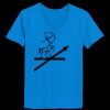 Ladies’  Junior Fine Jersey V-Neck Longer Length T-Shirt Thumbnail