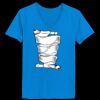 Ladies’  Junior Fine Jersey V-Neck Longer Length T-Shirt Thumbnail