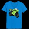 Ladies’  Junior Fine Jersey V-Neck Longer Length T-Shirt Thumbnail