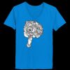 Ladies’  Junior Fine Jersey V-Neck Longer Length T-Shirt Thumbnail