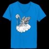 Ladies’  Junior Fine Jersey V-Neck Longer Length T-Shirt Thumbnail