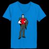 Ladies’  Junior Fine Jersey V-Neck Longer Length T-Shirt Thumbnail