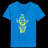 Ladies’  Junior Fine Jersey V-Neck Longer Length T-Shirt Thumbnail