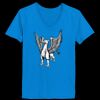 Ladies’  Junior Fine Jersey V-Neck Longer Length T-Shirt Thumbnail
