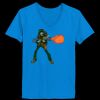 Ladies’  Junior Fine Jersey V-Neck Longer Length T-Shirt Thumbnail