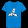 Ladies’  Junior Fine Jersey V-Neck Longer Length T-Shirt Thumbnail
