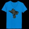 Ladies’  Junior Fine Jersey V-Neck Longer Length T-Shirt Thumbnail