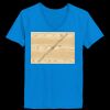 Ladies’  Junior Fine Jersey V-Neck Longer Length T-Shirt Thumbnail