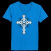 Ladies’  Junior Fine Jersey V-Neck Longer Length T-Shirt Thumbnail