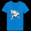 Ladies’  Junior Fine Jersey V-Neck Longer Length T-Shirt Thumbnail
