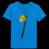 Ladies’  Junior Fine Jersey V-Neck Longer Length T-Shirt Thumbnail