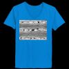 Ladies’  Junior Fine Jersey V-Neck Longer Length T-Shirt Thumbnail
