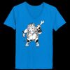 Ladies’  Junior Fine Jersey V-Neck Longer Length T-Shirt Thumbnail
