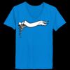 Ladies’  Junior Fine Jersey V-Neck Longer Length T-Shirt Thumbnail