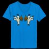 Ladies’  Junior Fine Jersey V-Neck Longer Length T-Shirt Thumbnail
