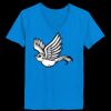 Ladies’  Junior Fine Jersey V-Neck Longer Length T-Shirt Thumbnail