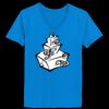 Ladies’  Junior Fine Jersey V-Neck Longer Length T-Shirt Thumbnail
