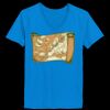 Ladies’  Junior Fine Jersey V-Neck Longer Length T-Shirt Thumbnail