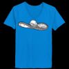 Ladies’  Junior Fine Jersey V-Neck Longer Length T-Shirt Thumbnail