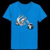 Ladies’  Junior Fine Jersey V-Neck Longer Length T-Shirt Thumbnail
