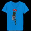 Ladies’  Junior Fine Jersey V-Neck Longer Length T-Shirt Thumbnail