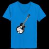 Ladies’  Junior Fine Jersey V-Neck Longer Length T-Shirt Thumbnail
