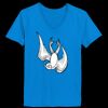 Ladies’  Junior Fine Jersey V-Neck Longer Length T-Shirt Thumbnail