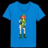 Ladies’  Junior Fine Jersey V-Neck Longer Length T-Shirt Thumbnail