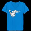 Ladies’  Junior Fine Jersey V-Neck Longer Length T-Shirt Thumbnail