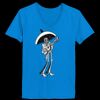 Ladies’  Junior Fine Jersey V-Neck Longer Length T-Shirt Thumbnail
