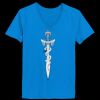 Ladies’  Junior Fine Jersey V-Neck Longer Length T-Shirt Thumbnail
