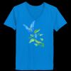 Ladies’  Junior Fine Jersey V-Neck Longer Length T-Shirt Thumbnail