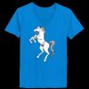 Ladies’  Junior Fine Jersey V-Neck Longer Length T-Shirt Thumbnail