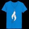 Ladies’  Junior Fine Jersey V-Neck Longer Length T-Shirt Thumbnail