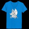 Ladies’  Junior Fine Jersey V-Neck Longer Length T-Shirt Thumbnail