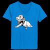 Ladies’  Junior Fine Jersey V-Neck Longer Length T-Shirt Thumbnail