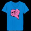 Ladies’  Junior Fine Jersey V-Neck Longer Length T-Shirt Thumbnail